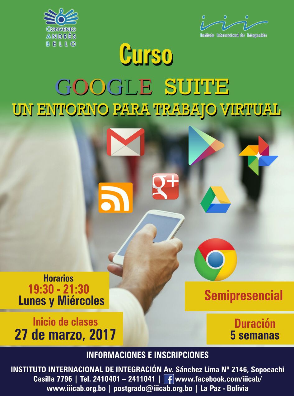 Curso: Google Suite un entorno para Trabajo Virtual