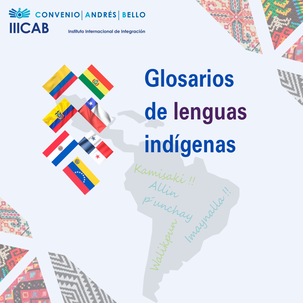 Diversidad lingüística de pueblos indígenas en los países del Convenio Andrés Bello