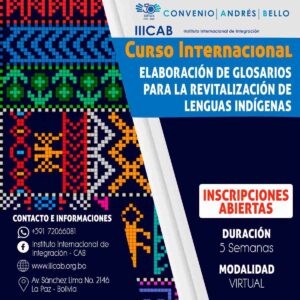 Curso internacional: Elaboración de glosarios para la recuperación y revitalización de lenguas indígenas